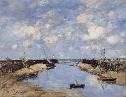 Eugene Boudin The Entrance to Trouville Harbour oil on canvas